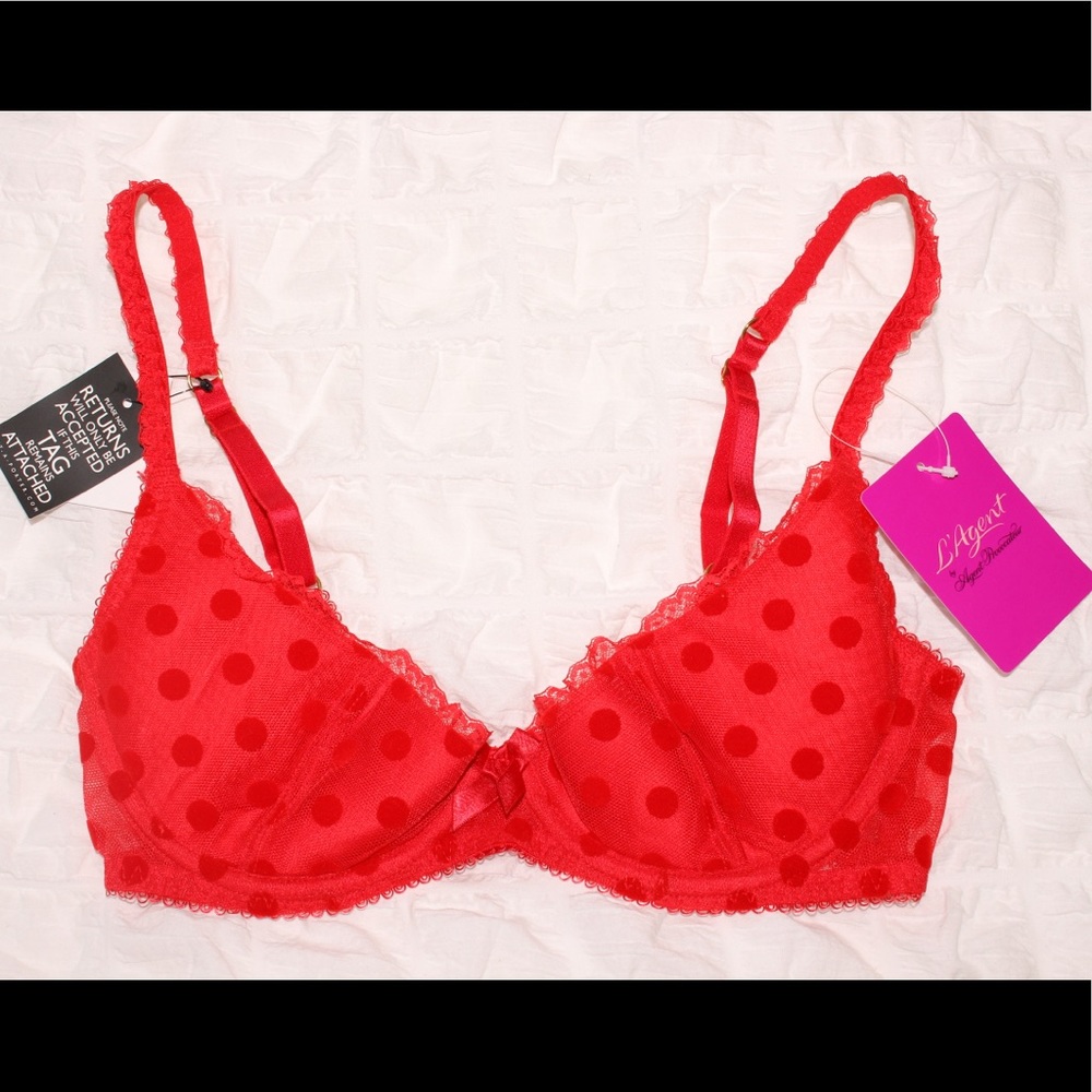 NWT L’Agent by Agent Provocateur Red polka dot bra